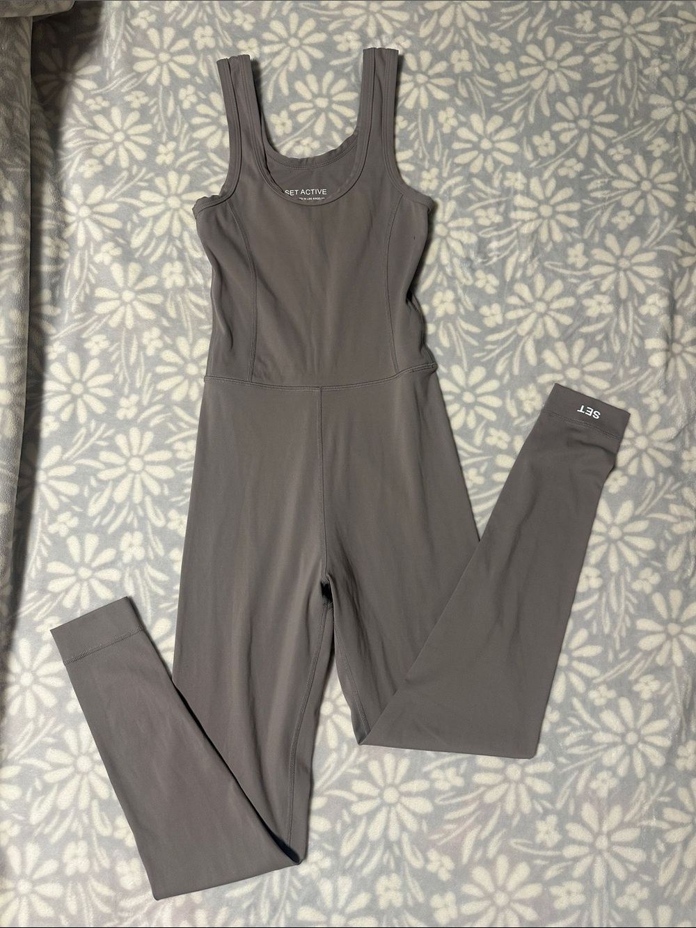SET Active Gray Tank Jumpsuit
